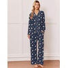 Ekouaer&nbsp;Pajamas&nbsp;Set&nbsp;for&nbsp;Women&nbsp;Cotton&nbsp;Pjs&nbsp;Button&nbsp;Up&nbsp;Long&nbsp;Sleeve&nbsp;Lounge&nbsp;Sets(Xmas Black)