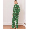Ekouaer&nbsp;Pajamas&nbsp;Set&nbsp;for&nbsp;Women&nbsp;Cotton&nbsp;Pjs&nbsp;Button&nbsp;Up&nbsp;Long&nbsp;Sleeve&nbsp;Lounge&nbsp;Sets(Xmas Green)