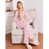 Ekouaer&nbsp;Pajamas&nbsp;Set&nbsp;for&nbsp;Women&nbsp;Cotton&nbsp;Pjs&nbsp;Button&nbsp;Up&nbsp;Long&nbsp;Sleeve&nbsp;Lounge&nbsp;Sets(Xmas Pink)