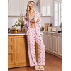 Ekouaer&nbsp;Pajamas&nbsp;Set&nbsp;for&nbsp;Women&nbsp;Cotton&nbsp;Pjs&nbsp;Button&nbsp;Up&nbsp;Long&nbsp;Sleeve&nbsp;Lounge&nbsp;Sets(Xmas Pink)