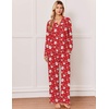 Ekouaer&nbsp;Pajamas&nbsp;Set&nbsp;for&nbsp;Women&nbsp;Cotton&nbsp;Pjs&nbsp;Button&nbsp;Up&nbsp;Long&nbsp;Sleeve&nbsp;Lounge&nbsp;Sets(Xmas Red)