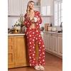Ekouaer&nbsp;Pajamas&nbsp;Set&nbsp;for&nbsp;Women&nbsp;Cotton&nbsp;Pjs&nbsp;Button&nbsp;Up&nbsp;Long&nbsp;Sleeve&nbsp;Lounge&nbsp;Sets(Xmas Red)
