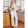 Ekouaer&nbsp;Pajamas&nbsp;Set&nbsp;for&nbsp;Women&nbsp;Cotton&nbsp;Pjs&nbsp;Button&nbsp;Up&nbsp;Long&nbsp;Sleeve&nbsp;Lounge&nbsp;Sets(Xmas White)