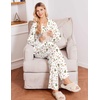 Ekouaer&nbsp;Pajamas&nbsp;Set&nbsp;for&nbsp;Women&nbsp;Cotton&nbsp;Pjs&nbsp;Button&nbsp;Up&nbsp;Long&nbsp;Sleeve&nbsp;Lounge&nbsp;Sets(Xmas White)