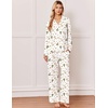 Ekouaer&nbsp;Pajamas&nbsp;Set&nbsp;for&nbsp;Women&nbsp;Cotton&nbsp;Pjs&nbsp;Button&nbsp;Up&nbsp;Long&nbsp;Sleeve&nbsp;Lounge&nbsp;Sets(Xmas White)