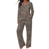 Ekouaer&nbsp;Pajamas&nbsp;Set&nbsp;for&nbsp;Women&nbsp;Cotton&nbsp;Pjs&nbsp;Button&nbsp;Up&nbsp;Long&nbsp;Sleeve&nbsp;Lounge&nbsp;Sets(Leopard)