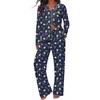 Ekouaer&nbsp;Pajamas&nbsp;Set&nbsp;for&nbsp;Women&nbsp;Cotton&nbsp;Pjs&nbsp;Button&nbsp;Up&nbsp;Long&nbsp;Sleeve&nbsp;Lounge&nbsp;Sets(Xmas Black)