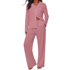 Ekouaer&nbsp;Pajamas&nbsp;Set&nbsp;for&nbsp;Women&nbsp;Cotton&nbsp;Pjs&nbsp;Button&nbsp;Up&nbsp;Long&nbsp;Sleeve&nbsp;Lounge&nbsp;Sets(Dusty Rose)