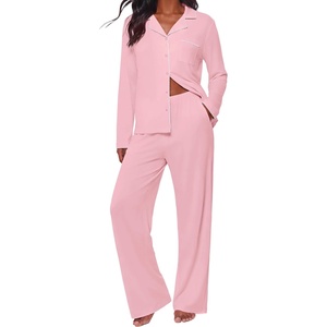 Ekouaer&nbsp;Pajamas&nbsp;Set&nbsp;for&nbsp;Women&nbsp;Cotton&nbsp;Pjs&nbsp;Button&nbsp;Up&nbsp;Long&nbsp;Sleeve&nbsp;Lounge&nbsp;Sets(Pink)