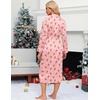 Ekouaer Satin Robes for Women Long Sleeve Silk Bathrobe Soft Lightweight Full Length Sleepwear Bridesmaid Wedding Party Robes(Christmas Gingerbread Man)