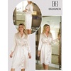 Ekouaer Silk Robes for Women Long Satin Kimono Bathrobe Sexy Bridal Robe(Champagne)