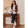 Ekouaer Women’s Zipper Robe 3/4 Sleeves Housecoat Full Length Nightgown(Christmas Snowman)