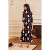 Ekouaer Women’s Zipper Robe 3/4 Sleeves Housecoat Full Length Nightgown(Christmas Snowman)