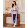 Ekouaer Women’s Zipper Robe 3/4 Sleeves Housecoat Full Length Nightgown(Lavender)