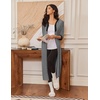 Ekouaer Women’s Zipper Robe 3/4 Sleeves Housecoat Full Length Nightgown(Mid Gray)