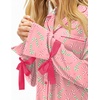 Ekouaer Womens Long Sleeve Pajamas Set Button Down Pj Sets Cute Bow Tie Pjs(Christmas Pink Candy Canes)