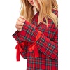 Ekouaer Womens Long Sleeve Pajamas Set Button Down Pj Sets Cute Bow Tie Pjs(Christmas Red Checkered)