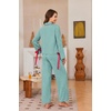 Ekouaer Womens Long Sleeve Pajamas Set Button Down Pj Sets Cute Bow Tie Pjs(Green Stripes)