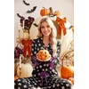 Ekouaer Womens Long Sleeve Pajamas Set Button Down Pj Sets Cute Bow Tie Pjs(Halloween Skeleton)