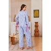 Ekouaer Womens Long Sleeve Pajamas Set Button Down Pj Sets Cute Bow Tie Pjs(Heart and Blue Stripes)