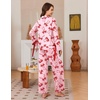 Ekouaer Womens Long Sleeve Pajamas Set Button Down Pj Sets Cute Bow Tie Pjs(Pink Bow)