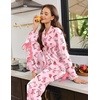 Ekouaer Womens Long Sleeve Pajamas Set Button Down Pj Sets Cute Bow Tie Pjs(Pink Cowboy Boots)