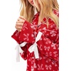 Ekouaer Womens Long Sleeve Pajamas Set Button Down Pj Sets Cute Bow Tie Pjs(Red Bow)