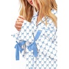 Ekouaer Womens Long Sleeve Pajamas Set Button Down Pj Sets Cute Bow Tie Pjs(White and Pink Bow)