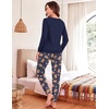 Ekouaer Womens Pajama Sets Long Sleeve Pjs with Jogger Pants Soft Sleepwear(Gingerbread Man)