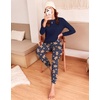 Ekouaer Womens Pajama Sets Long Sleeve Pjs with Jogger Pants Soft Sleepwear(Gingerbread Man)