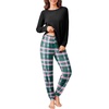 Ekouaer Womens Pajama Sets Long Sleeve Pjs with Jogger Pants Soft Sleepwear(Green Plaid)