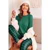 Ekouaer Womens Pajama Sets Long Sleeve Pjs with Jogger Pants Soft Sleepwear(Green and Black Plaid)