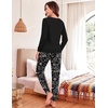 Ekouaer Womens Pajama Sets Long Sleeve Pjs with Jogger Pants Soft Sleepwear(Halloween)