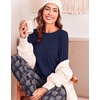 Ekouaer Womens Pajama Sets Long Sleeve Pjs with Jogger Pants Soft Sleepwear(Leopard Yak)