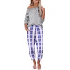 Ekouaer Womens Pajama Sets Long Sleeve Pjs with Jogger Pants Soft Sleepwear(Light Pink Plaid)