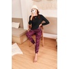 Ekouaer Womens Pajama Sets Long Sleeve Pjs with Jogger Pants Soft Sleepwear(Rose Leopard)