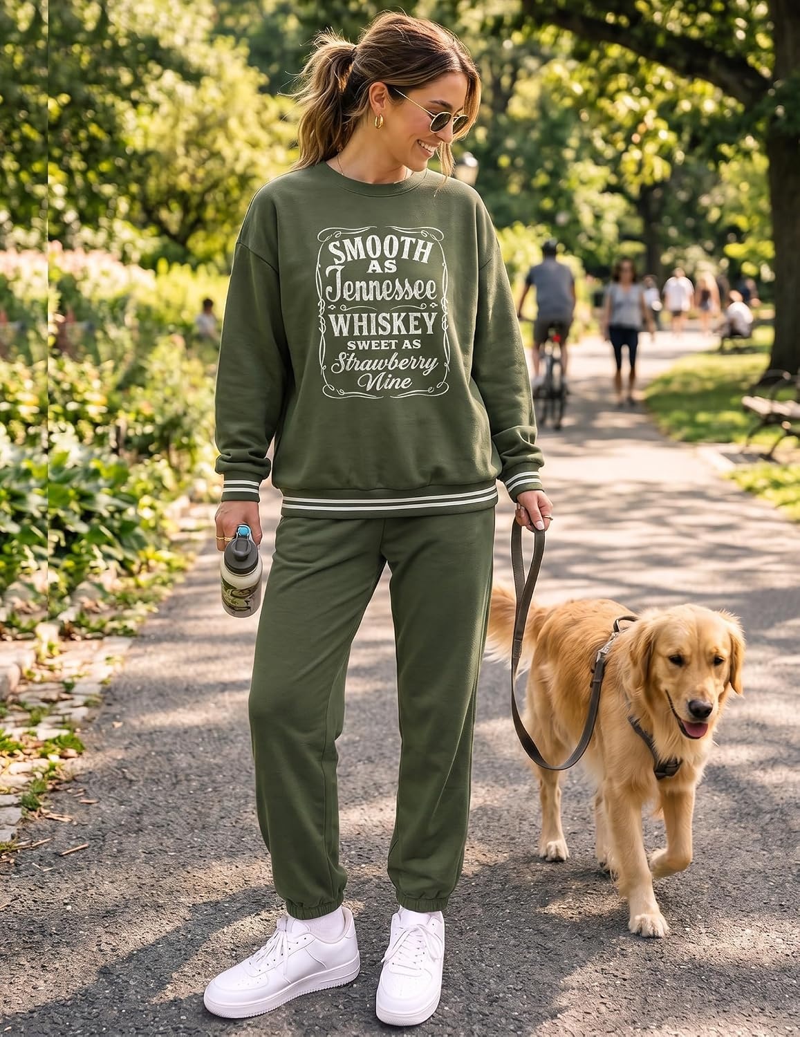 image:imageEkouaer Womens 2 Piece Lounge Sets Casual Matching Set 2026 Fashion OutfitArmy Green
