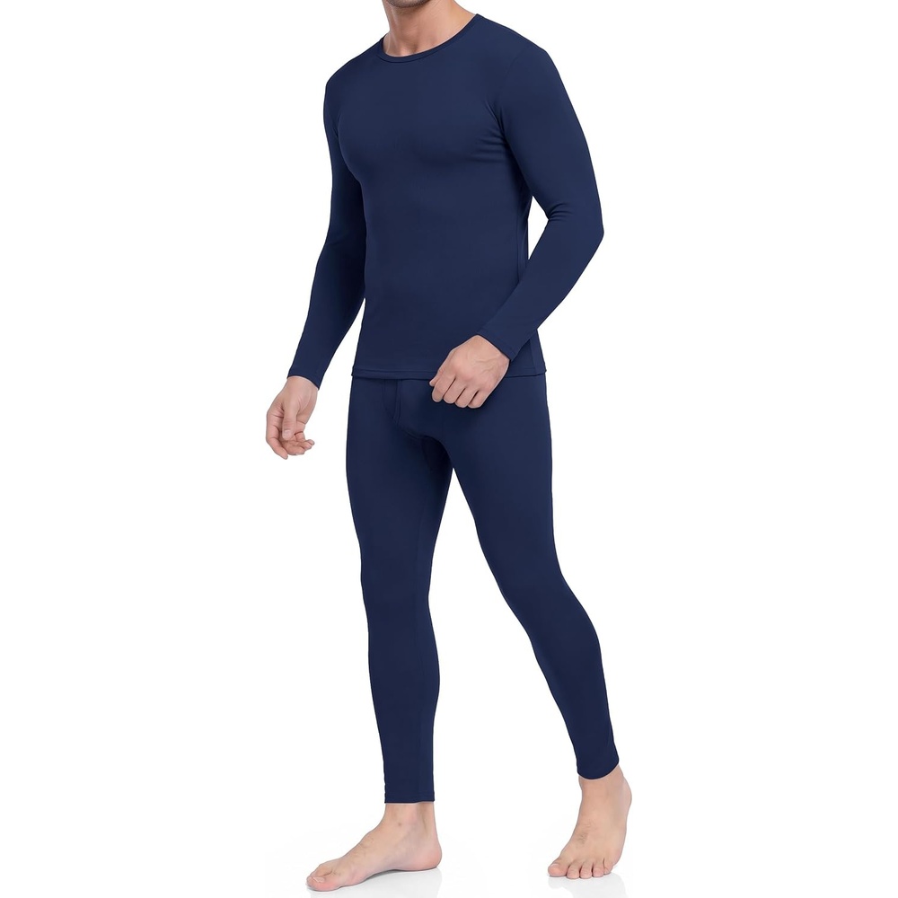 image:imageThermal Underwear for Men Long Johns Set Winter Base Layer Top and BottomNavy
