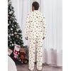 Ekouaer Men’s Pajama Sets Long Sleeve Loungewear Button Down Pjs with Pants(Christmas Apricot Pattern)