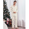 Ekouaer Men’s Pajama Sets Long Sleeve Loungewear Button Down Pjs with Pants(Christmas Apricot Pattern)