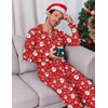 Ekouaer Men’s Pajama Sets Long Sleeve Loungewear Button Down Pjs with Pants(Christmas Red Santa Claus)
