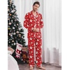 Ekouaer Men’s Pajama Sets Long Sleeve Loungewear Button Down Pjs with Pants(Christmas Red Santa Claus)