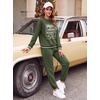 Ekouaer Women’s 2 Piece Lounge Sets Casual Matching Set 2026 Fashion Outfit(Army Green)