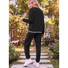 Ekouaer Women’s 2 Piece Lounge Sets Casual Matching Set 2026 Fashion Outfit(Black Flag)