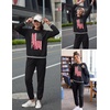 Ekouaer Women’s 2 Piece Lounge Sets Casual Matching Set 2026 Fashion Outfit(Black Flag)