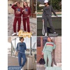 Ekouaer Women’s 2 Piece Lounge Sets Casual Matching Set 2026 Fashion Outfit(Blue Green-nope)