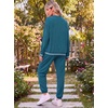 Ekouaer Women’s 2 Piece Lounge Sets Casual Matching Set 2026 Fashion Outfit(Blue Green-nope)