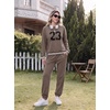 Ekouaer Women’s 2 Piece Lounge Sets Casual Matching Set 2026 Fashion Outfit(Brown-23)