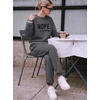 Ekouaer Women’s 2 Piece Lounge Sets Casual Matching Set 2026 Fashion Outfit(Dark Grey-nope)