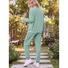 Ekouaer Women’s 2 Piece Lounge Sets Casual Matching Set 2026 Fashion Outfit(Ice Green-striped)